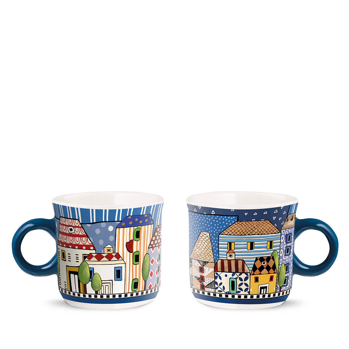 Set 2 Mini Mug “Paese Mio” Blu 90 ml