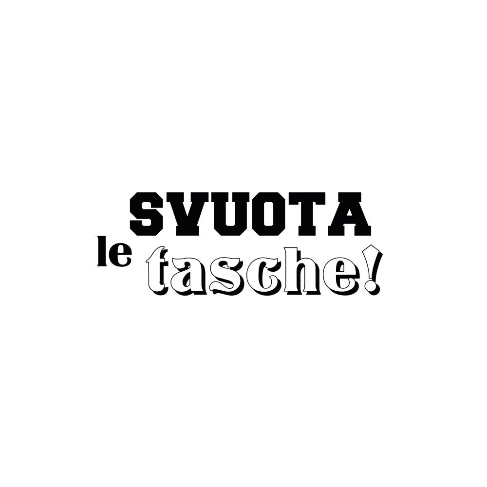 Svuota tasche quadrato “svuota le tasche”