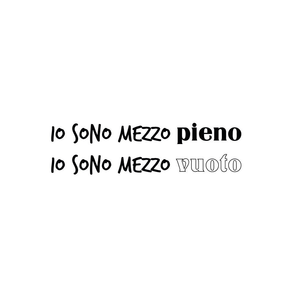 Mug 500ml “io sono mezzo pieno, io sono mezzo vuoto”
