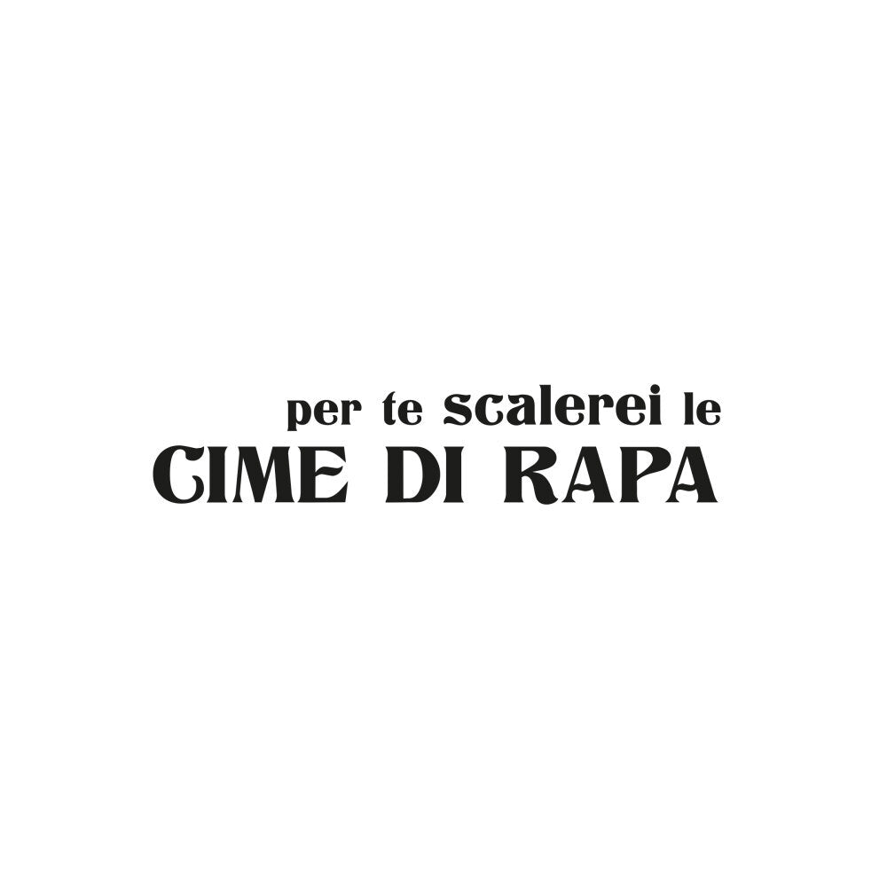 Set 2 piatto piano “per te scalerei le CIME DI RAPA”
