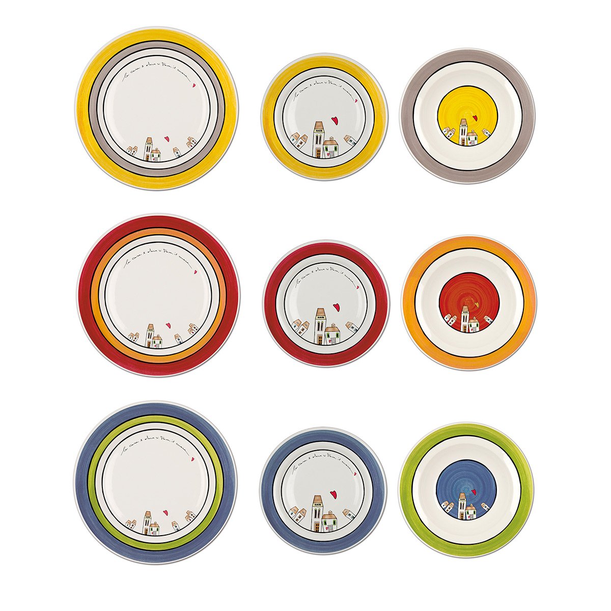 Set 18 piatti Le Casette