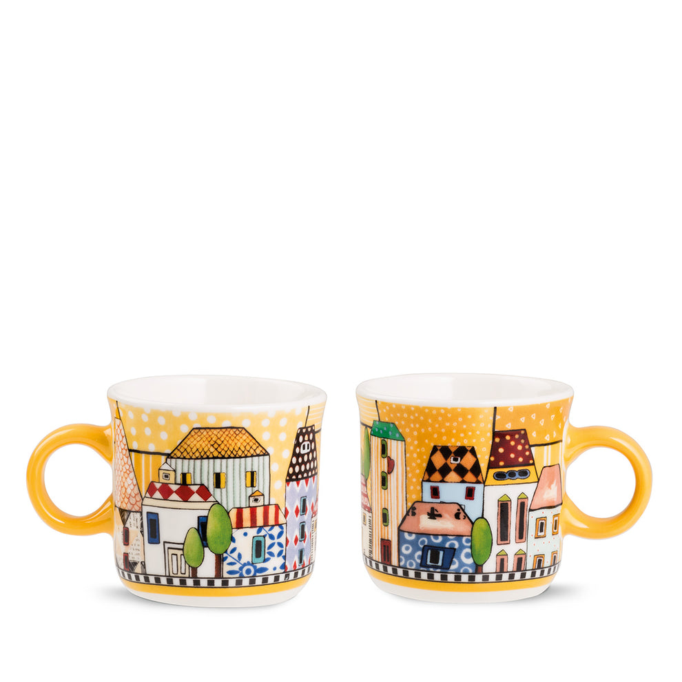 Set 2 Mini Tazze “Paese Mio” Giallo 90 ml 