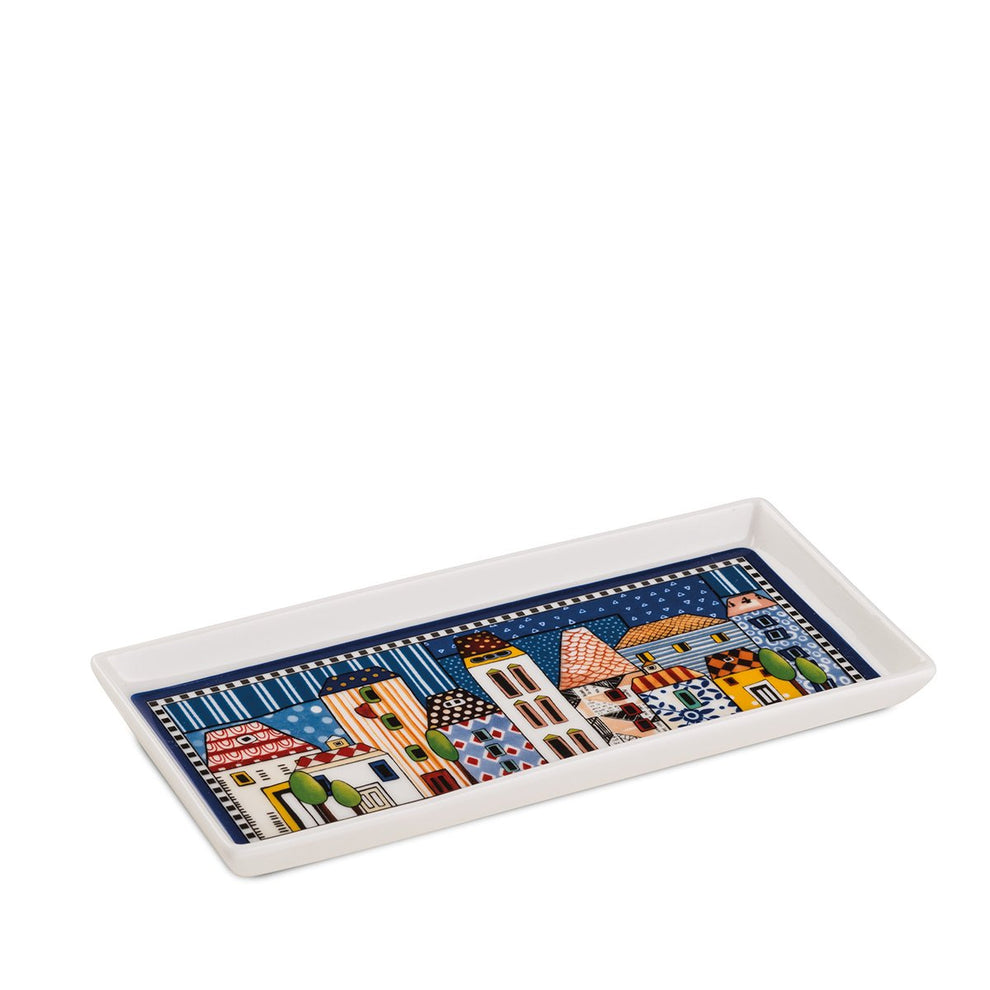 Tray “Paese Mio” Blue 19×9 