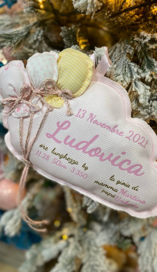 “Cicogna” nuovola e palloncini