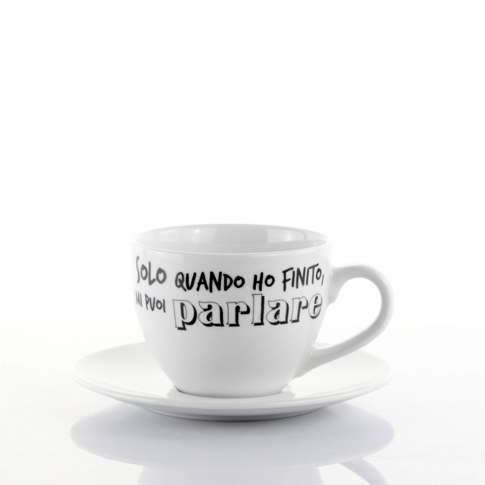 Tazza colazione in porcellana “solo quando ho finito mi puoi parlare” 