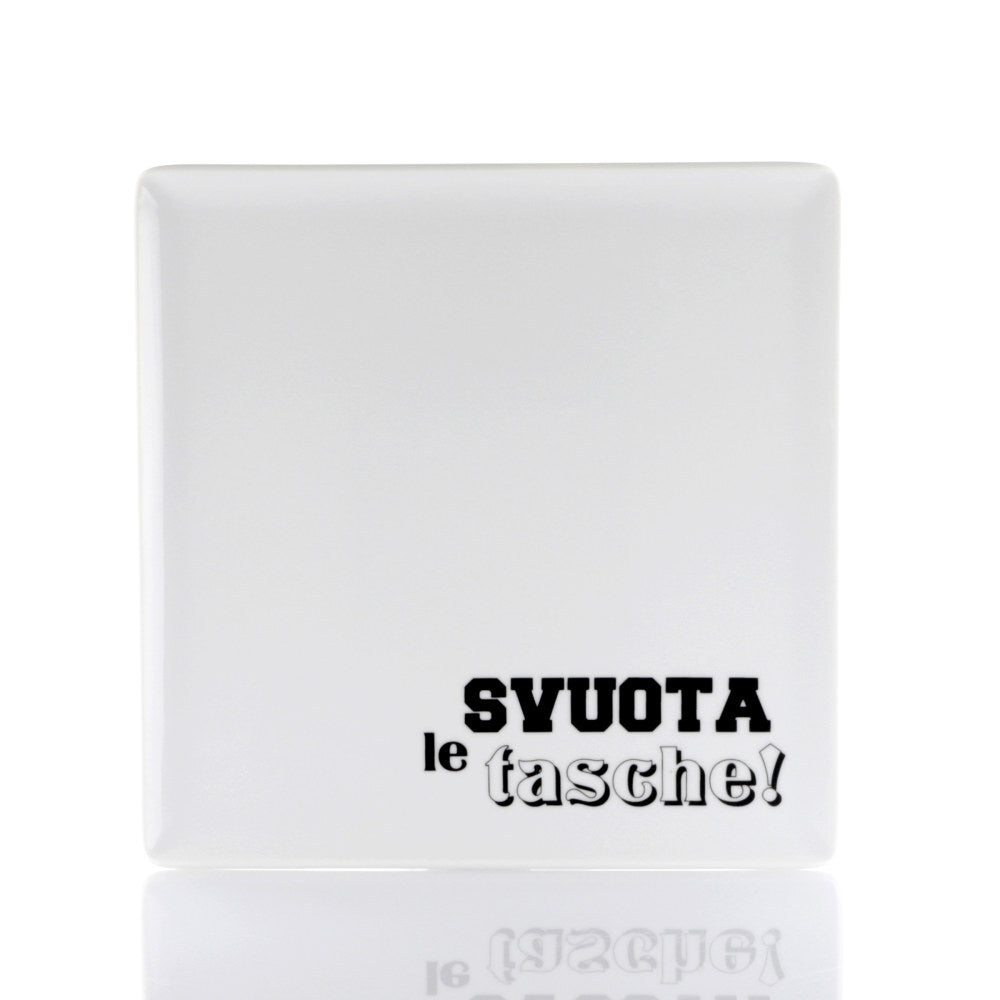Svuota tasche quadrato “svuota le tasche”