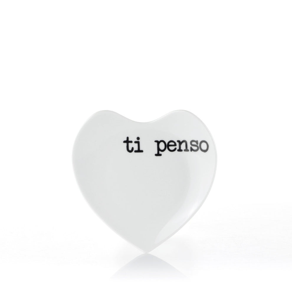 Piattino cuore “ti penso” 