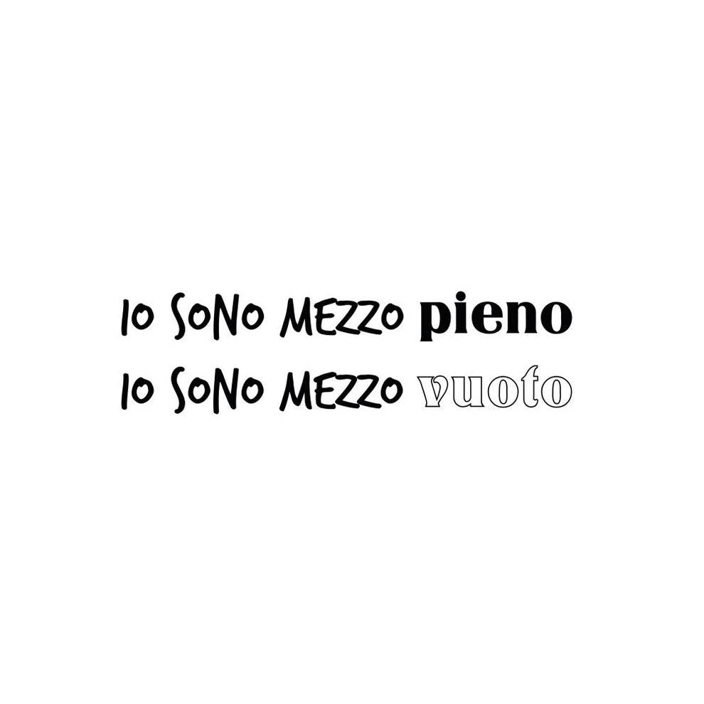Mug 500ml “io sono mezzo pieno, io sono mezzo vuoto” 