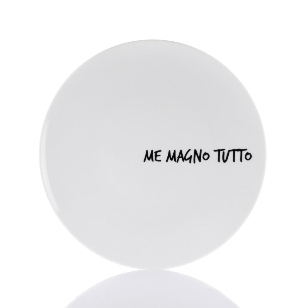 Set 2 piatto piano “ME MAGNO TUTTO” 