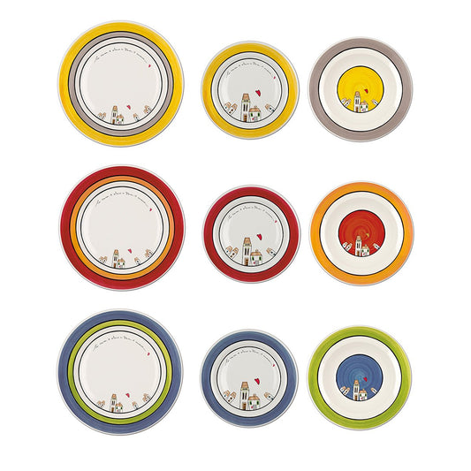 Set 18 piatti Le Casette